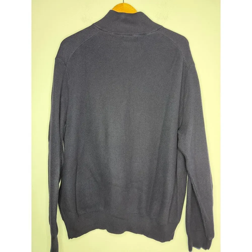Polo Ralph Lauren navyblue quarterzip pullover sweater from pima cotton Size XXL